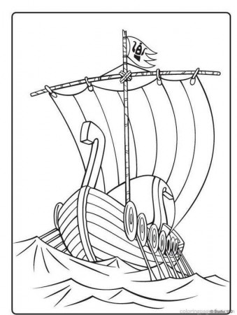 Viking Coloring Pages Home Sketch Coloring Page | Páginas para colorir,  Desenho de navio, Arte viking