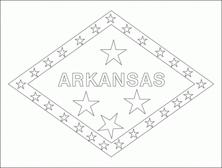 Arkansas State Flag Coloring Sheet - Coloring Page