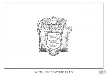 New Jersey flag coloring page