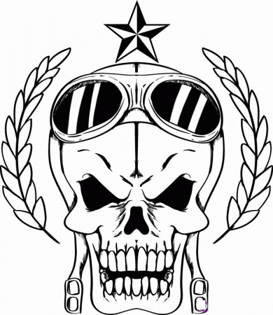 Skull Coloring Sheet - Coloring Pages for Kids and for Adults