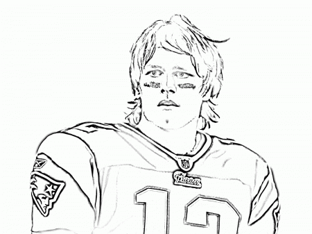 New England Patriots Coloring Pages - Tom Brady Coloring Pages