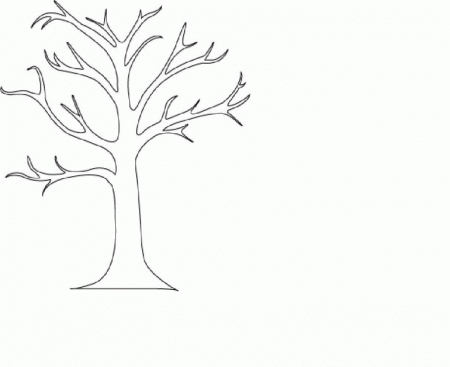 Tree Without Leaves Coloring Page - Coloring Pages for Kids and ...