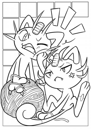 The best free Meowth coloring page images. Download from 25 free ...