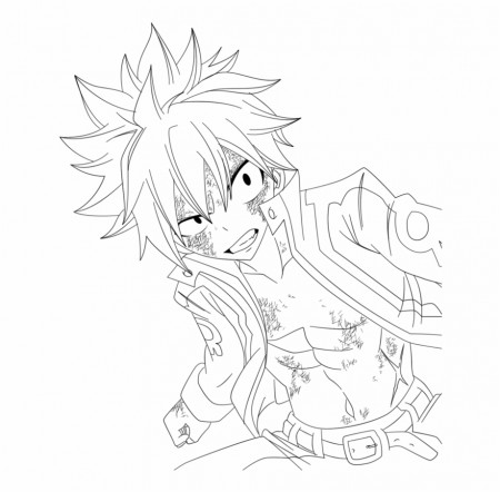Fairy Tail Natsu Dragneel Coloring Pages | Transparent PNG ...
