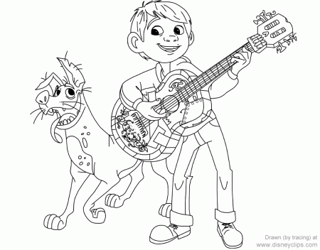 Disney Pixar's Coco Coloring Pages | Disneyclips.com