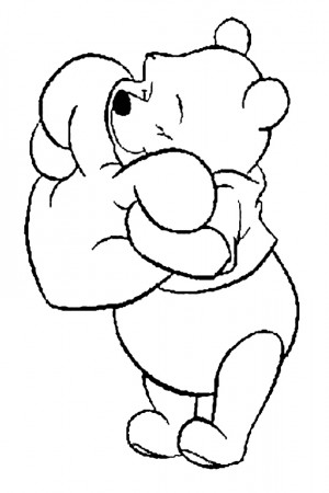 teddy bear with heart coloring pages - Coloring Pages Ideas