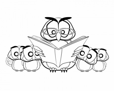 Owl family - Free Printable Coloring Pages