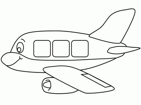 Simple Airoplane Coloering Pages For Childrens Coloring Pages