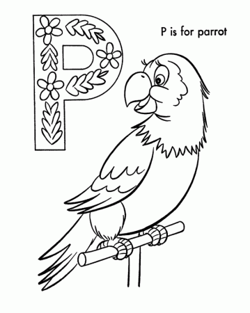 Letter P Is For Bird Coloring Pages - Activity Coloring Pages 