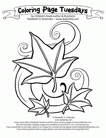 printable coloring book page leaf collage new england fall leaves 