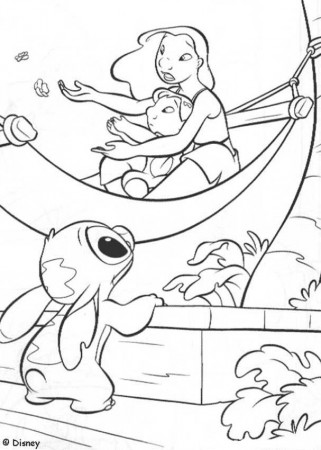 Lilo And Stitch Surfing Coloring Pages Images & Pictures - Becuo
