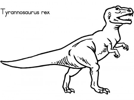 The Mighty Tyrannosaurus Rex in Dinosaur Coloring Page - Free 