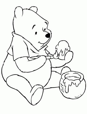 Winnie The Pooh Painting Coloring Page | Free Printable Coloring Pages