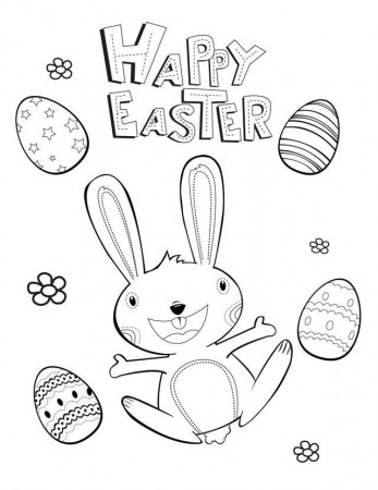 Happy Easter - Free Printable Coloring Pages