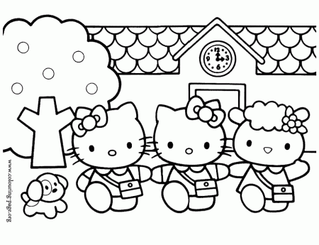 Coloring pictures of hello kitty to print