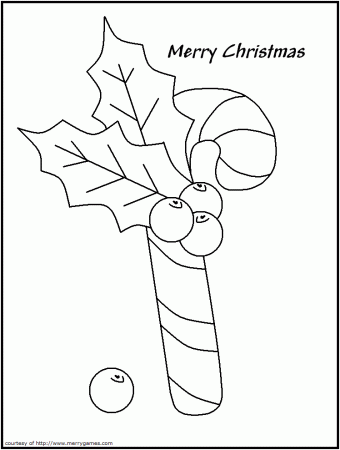 Candy cane tree Colouring Pages
