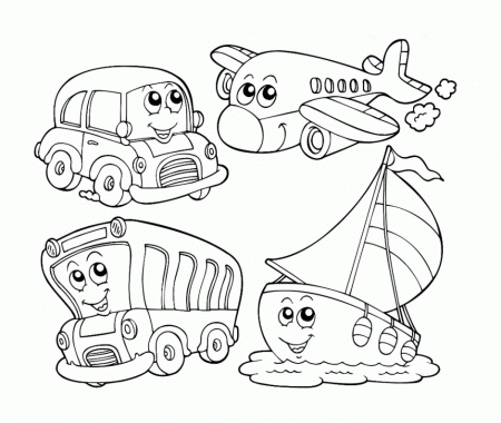 Transportation Coloring Worksheet For Kids HelloColoring Com 