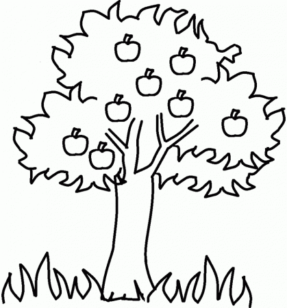 The Apple Tree Coloring Page : KidsyColoring | Free Online 