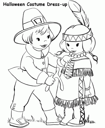 customs for hallowen Colouring Pages