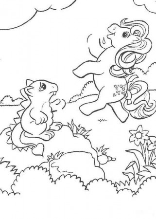 MY LITTLE PONY coloring pages - Ponies and rainbow