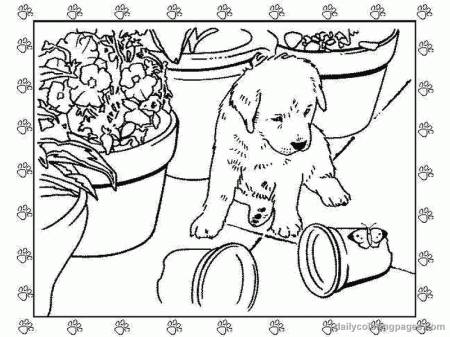 Kids Coloring Printable Coloring Pages Puppy Dogs For Kids Working 