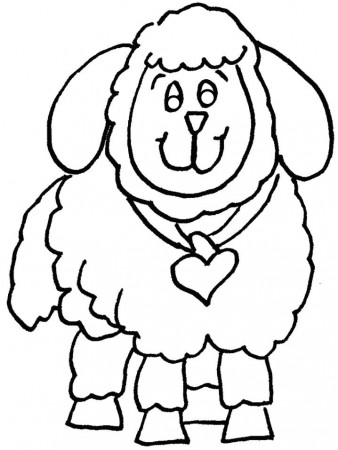 awesome lovely Sheep Coloring Pages For Kids | Great Coloring Pages