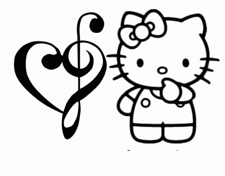 Hello Kitty Birthday Coloring Pages Free Printable Hello Kitty 