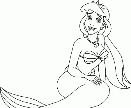 Mermaid Coloring in Pages | Mermaid Coloring