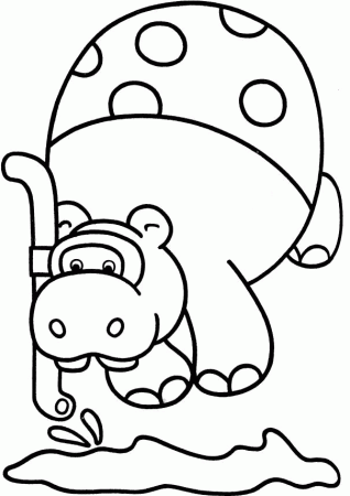 Hippo Coloring Pages To Print