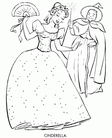 BlueBonkers: Nursery Rhymes Coloring Page Sheets - Cinderella and 