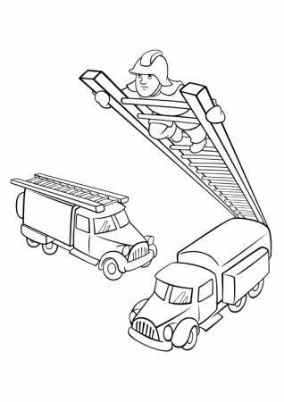 Firefighter climbing stairs coloring pages, Kid and Carlson coloring pages  - Colorings.cc
