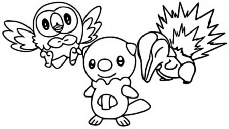 Coloring page Pokémon Legends Arceus : First Partner Pokémon: Rowlet,  Cyndaquil, Oshawot 8