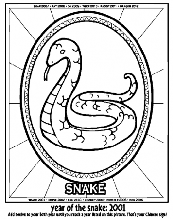 Year of the Snake Coloring Page | crayola.com