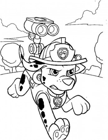Marshall Paw Patrol 4 Coloring Page - Free Printable Coloring Pages for Kids