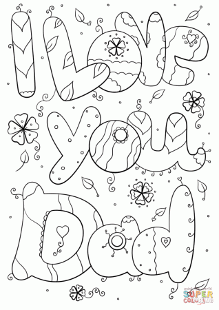 I Love You Dad coloring page | Free Printable Coloring Pages