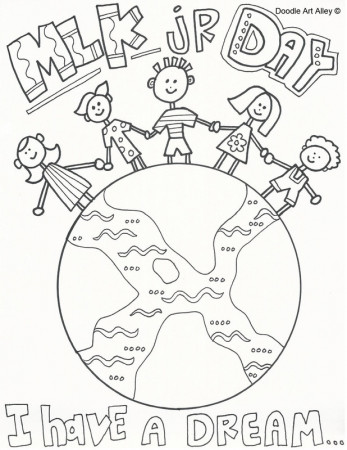 Martin Luther King Jr. Coloring Pages - DOODLE ART ALLEY
