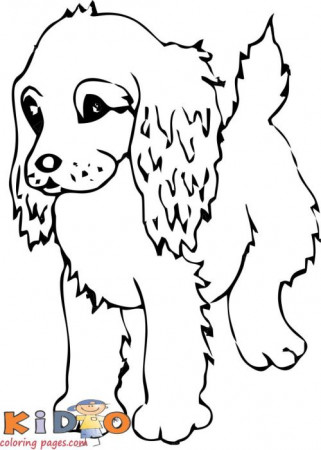 Printable Coloring Page — Cocker spaniel cute dog coloring pages Cocker...