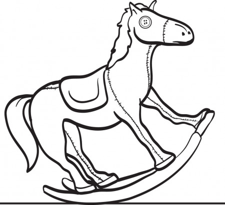 FREE Printable Rocking Horse Coloring Page for Kids – SupplyMe