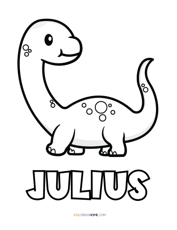 Julius dinosaur coloring page