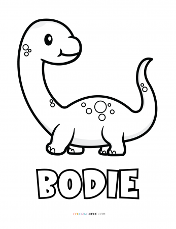 Bodie dinosaur coloring page