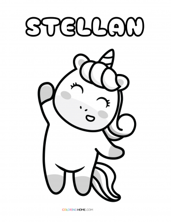 Stellan unicorn coloring page