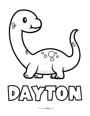 Dayton dinosaur coloring page