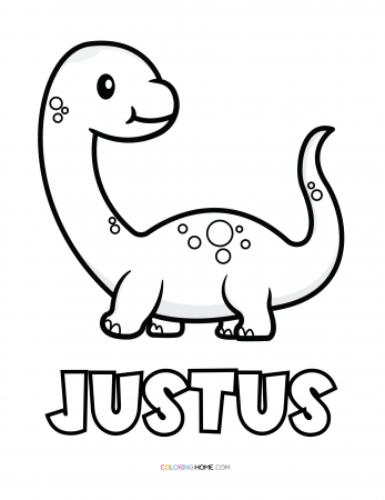 Justus dinosaur coloring page