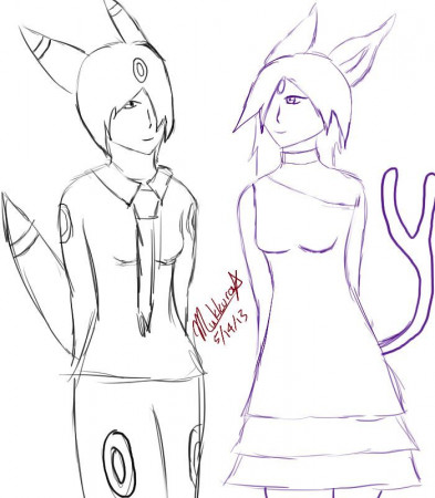 Espeon and Umbreon Coloring Pages, umbreon espeon Colouring Pages ...