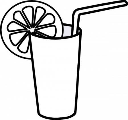juice black and white - Clip Art Library