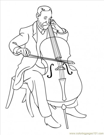 Cello Ink Coloring Page for Kids - Free Instruments Printable Coloring Pages  Online for Kids - ColoringPages101.com | Coloring Pages for Kids