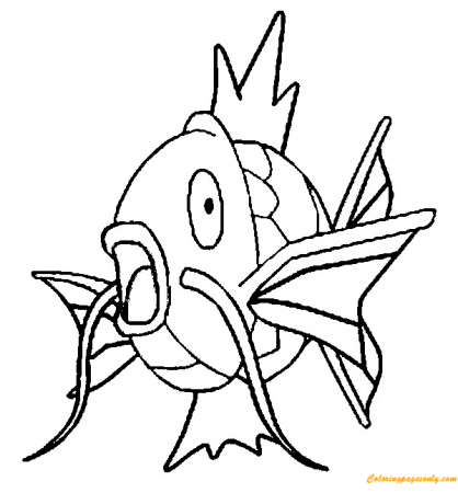 Magikarp Pokemon Coloring Pages - Cartoons Coloring Pages - Coloring Pages  For Kids And Adults