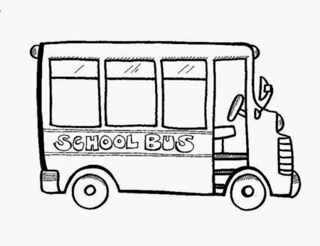 Free Coloring Sheet: School Bus Coloring Sheet