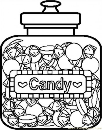 Candyjar5bw Coloring Page for Kids - Free Candy Printable Coloring Pages  Online for Kids - ColoringPages101.com | Coloring Pages for Kids