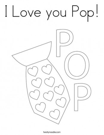 I Love you Pop Coloring Page - Twisty Noodle